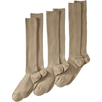 Men's Lands' End Seamless Toe 3-Pack Dress Socks