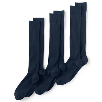 Men's Lands' End Seamless Toe 3-Pack Dress Socks