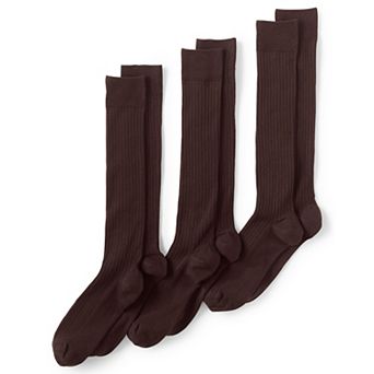 Men's Lands' End Seamless Toe 3-Pack Dress Socks