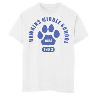 Boys 8-20 Netflix Stranger Things Hawkins Middle School Cubs 1983 Graphic Tee