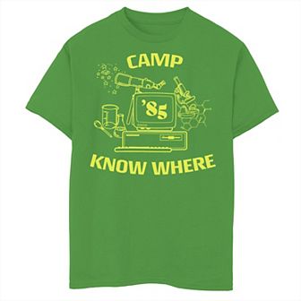 Boys 8-20 Netflix Stranger Things Camp Know Where 85 Logo Graphic Tee