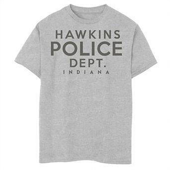 Boys 8-20 Netflix Stranger Things Hawkins Police Dept. Indiana Graphic Tee