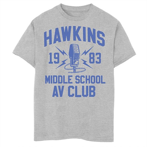 Boys 8-20 Netflix Stranger Things Hawkins Middle School AV Club 1983  Graphic Tee