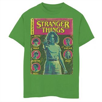 Boys 8-20 Netflix Stranger Things Group Shot Comic Cover Graphic Tee