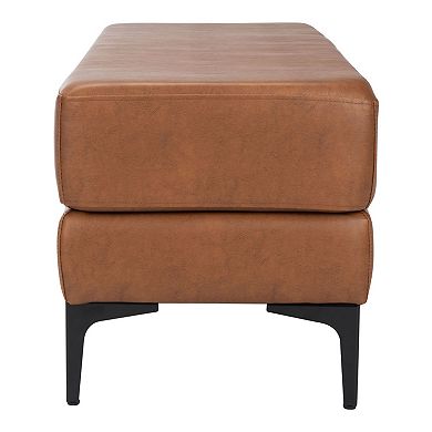 Safavieh Elise Faux Leather Padded Bench