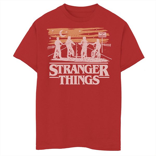 Boys 8-20 Netflix Stranger Things Night Silhouettes Graphic Tee