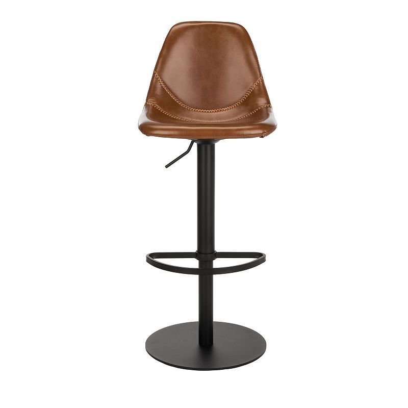 Sky Adjustable Swivel Barstool Cognac - Safavieh