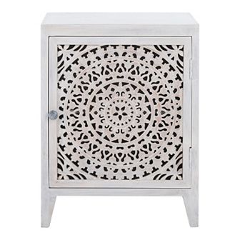 Safavieh Thea Carved Nightstand Table