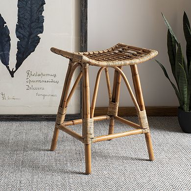 Safavieh Leda Rattan Counter Stool