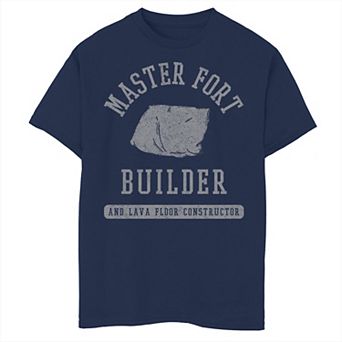 Boys 6-20 Fifth Sun Master Fort Builder & Lava Floor Constructor Humor Graphic Tee