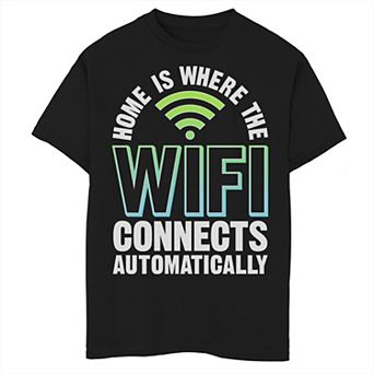 Boys 8-20 Fifth Sun Home Is Where The WiFi Connects Automatically Graphic Tee