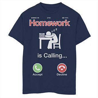 Boys 8-20 Fifth Sun Homework Is Calling Graphic Tee