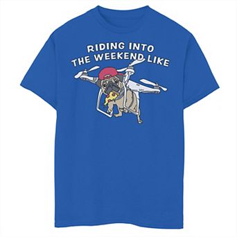 Boys 8-20 Fifth Sun Pug Weekend Drone Graphic Tee