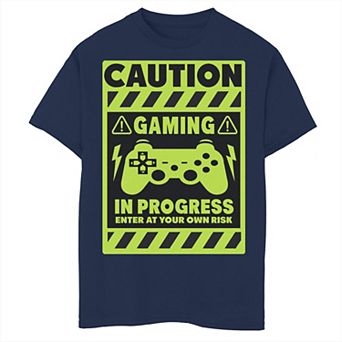 Boys 8-20 Fifth Sun Caution Gaming In Progress Enter At Your Own Risk Graphic Tee