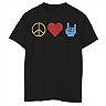 Boys 8-20 Fifth Sun Peace Love & Rock N' Roll Symbols Graphic Tee