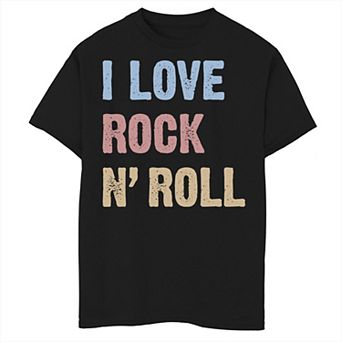 Boys 8-20 Fifth Sun I Love Rock N' Roll Block Text Graphic Tee