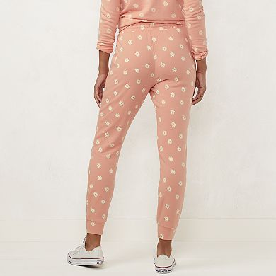 Women's LC Lauren Conrad Smocked-Cuff High-Waisted Jogger Sweatpants