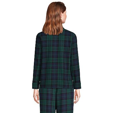 Petite Lands' End Long Sleeve Flannel Pajama Top