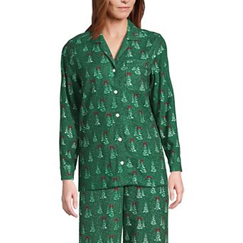Petite Lands' End Long Sleeve Flannel Pajama Top