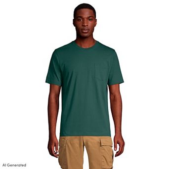Big & Tall Lands' End Super Pocket Tee