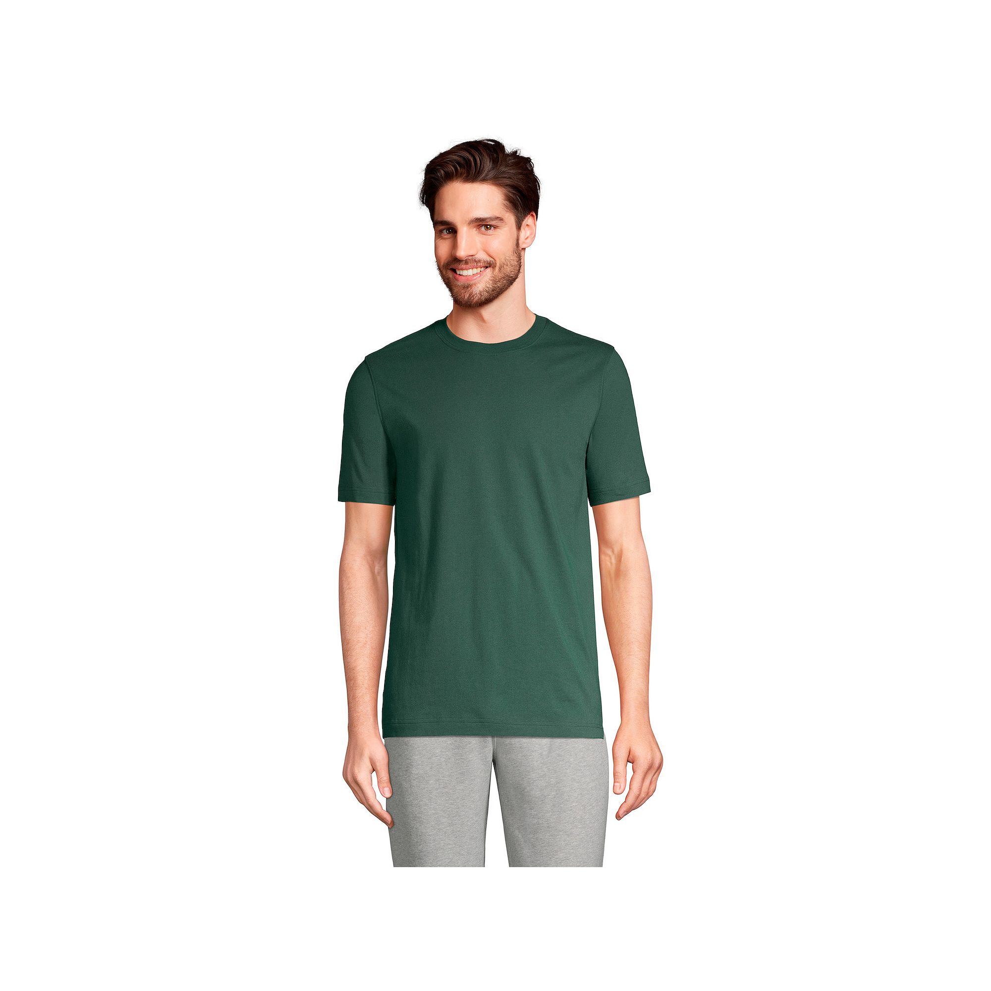 Big & Tall Lands End Super-T Tee, Mens, Size: Medium Tall, Deep Woodland 