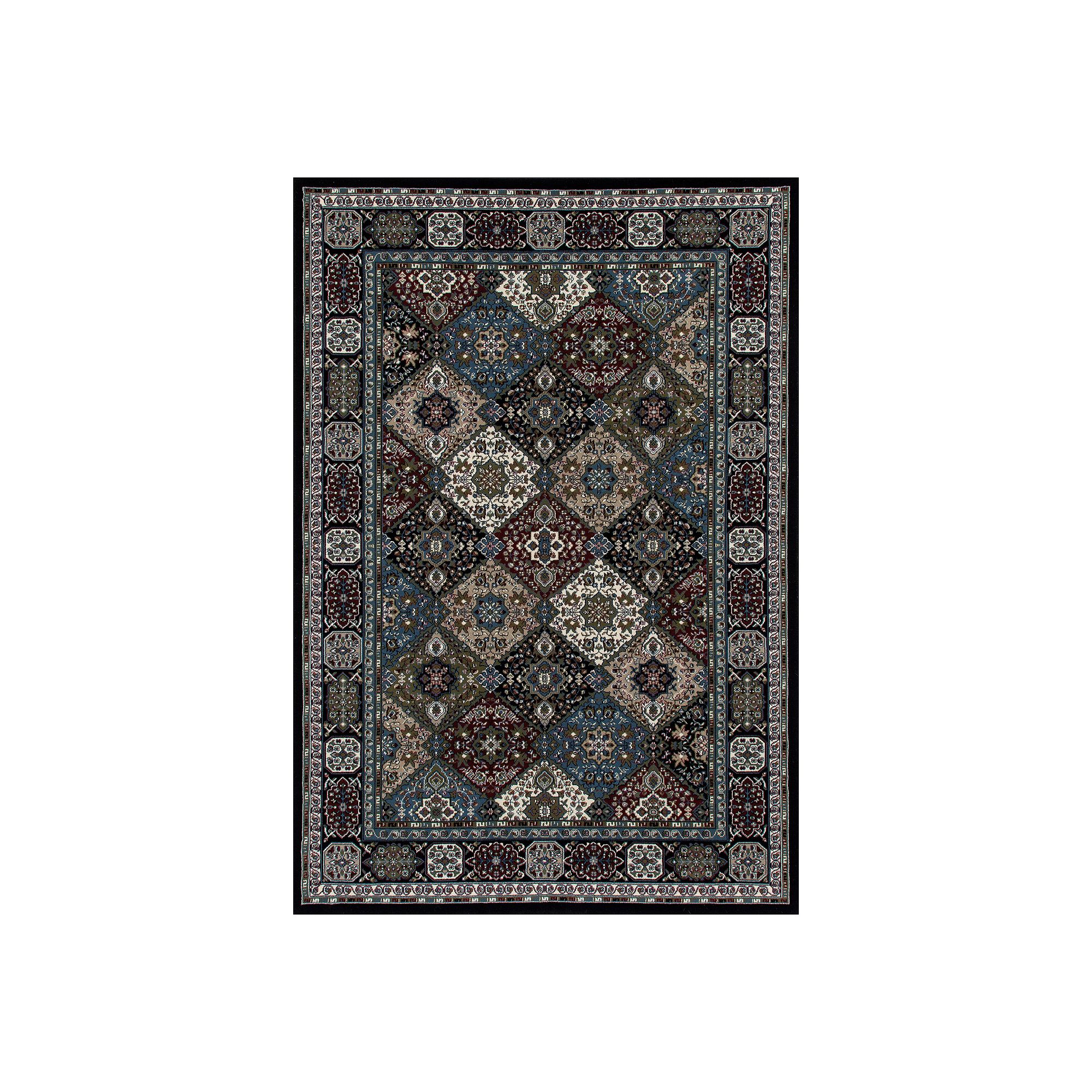 Art Carpet Kennidome Patchwork Black Rug, Black Team Color