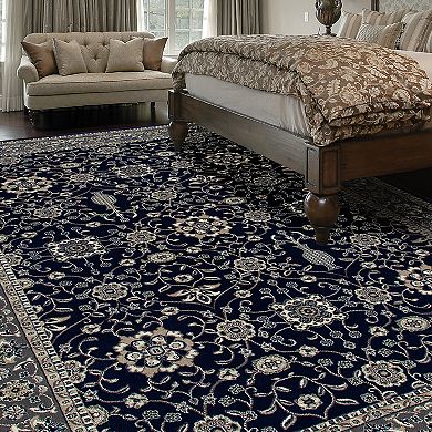 Art Carpet Kennidome Serene Border Navy Rug