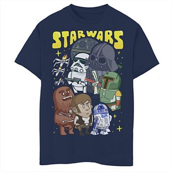 Boys 8-20 Star Wars Heroes & Villains Chibi Kawaii Cute Graphic Tee