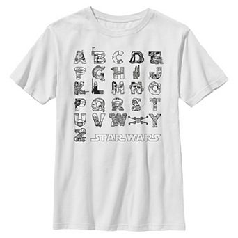 Boys 6-20 Star Wars Alphabet Characters Graphic Tee