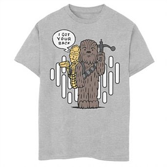 Boys 8-20 Star Wars Chewie C-3PO Cartoon Got Your Back Graphic Tee