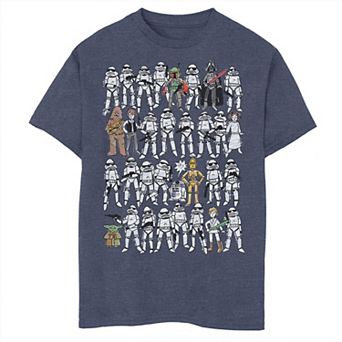 Boys 8-20 Star Wars Group Sketch Line-Up Graphic Tee