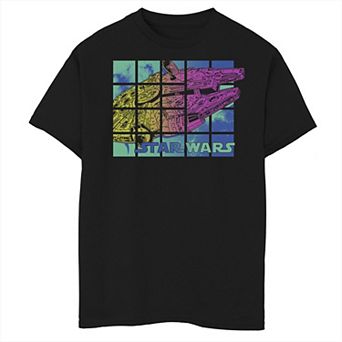 Boys 8-20 Star Wars Falcon Grid Burst Graphic Tee
