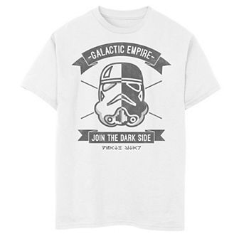 Boys 8-20 Star Wars Join The Dark Side Trooper Poster Graphic Tee