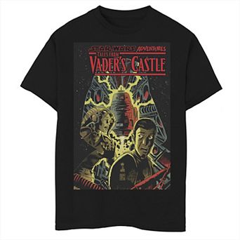 Boys 6-20 Star Wars Vader's Spaceship Castle Comic Graphic Tee
