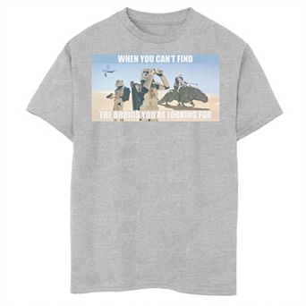 Boys 6-20 Star Wars When You Can't Find The Droids You're Looking For Graphic Tee