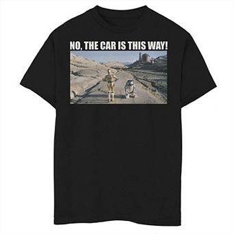 Boys 8-20 Star Wars C-3PO & R2-D2 No The Car Is This Way Graphic Tee
