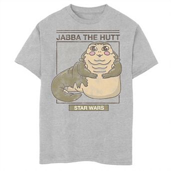 Boys 6-20 Star Wars Jabba The Hutt Cartoon Cute Portrait Grid Graphic Tee