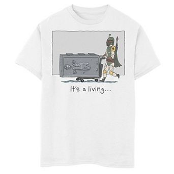 Boys 6-20 Star Wars Boba Fett It's A Living Doodle Graphic Tee
