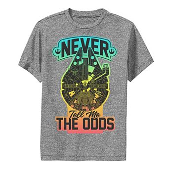 Boys 8-20 Star Wars Rainbow Falcon The Odds Performance Graphic Tee