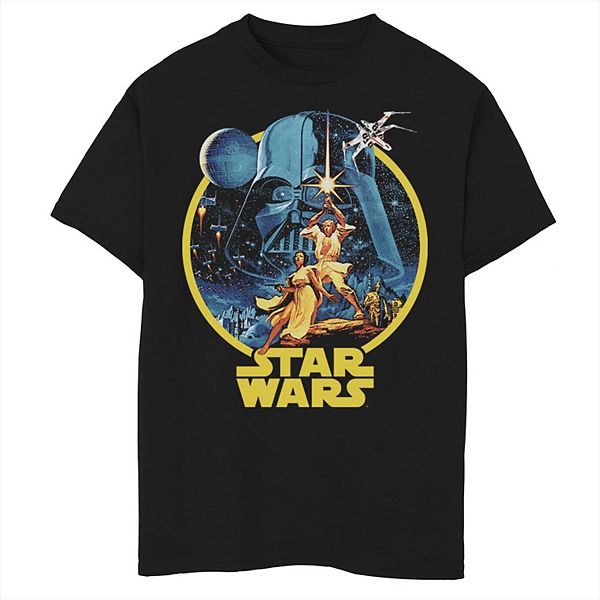 Boys 8 20 Star Wars Retro Color Poster Graphic Tee 1570