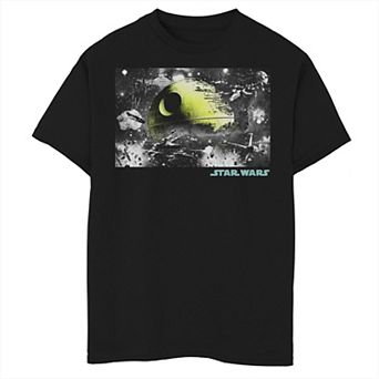 Boys 6-20 Star Wars Death Star Destroyed Rebels Space Graphic Tee