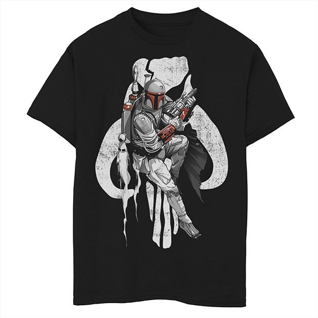 Boba fett skull t sales shirt