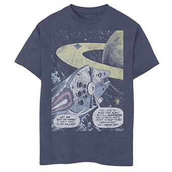 Boys 8-20 Star Wars Millennium Falcon Comic Panel Graphic Tee