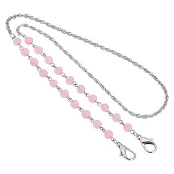 1928 Silver Tone Beaded Mask Holder