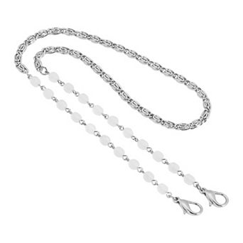 1928 Silver Tone Beaded Mask Holder