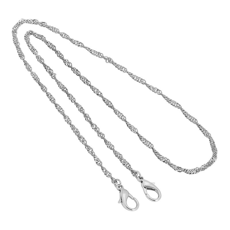 18927604 1928 Silver Tone Twisted Rope Chain Mask Holder, W sku 18927604