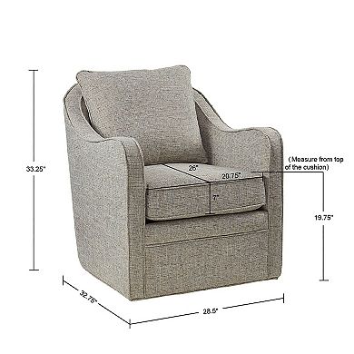 Madison Park Betty Wide Seat Swivel Arm Chair