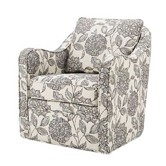 Madison Park Betty Wide Seat 360 Degree Swivel Accent Chair