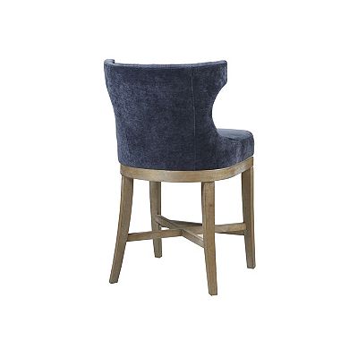 Madison Park Fillmore 25.25" Wingback Counter Stool with 360 Degree Swivel Seat