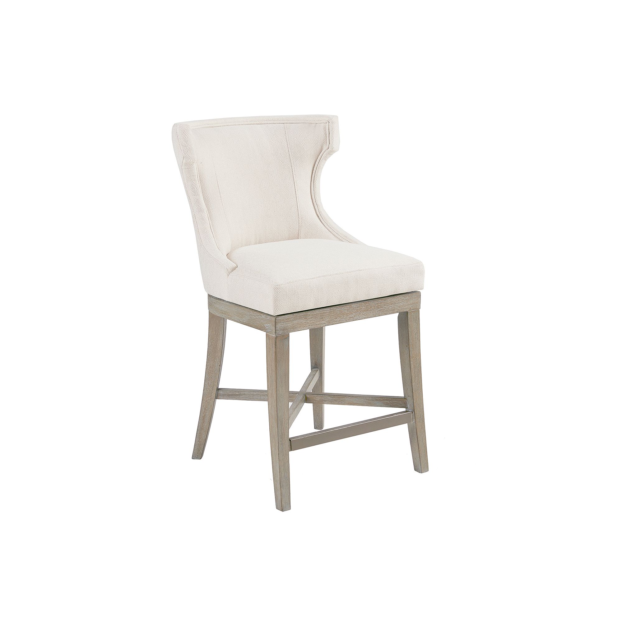 Madison Park Fillmore 25.25 Upholstered Wingback Counter Stool with 360 
